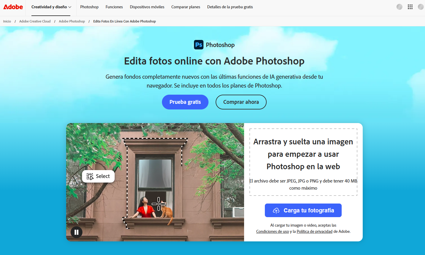 adobe photoshop web gratis