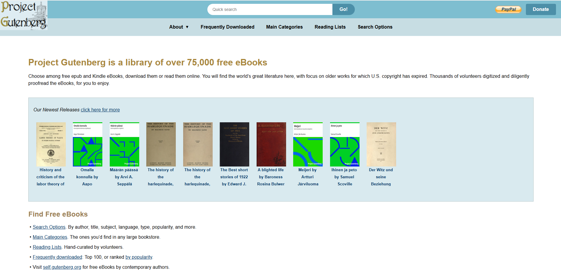 alternativa al archivo de anna - project gutenberg