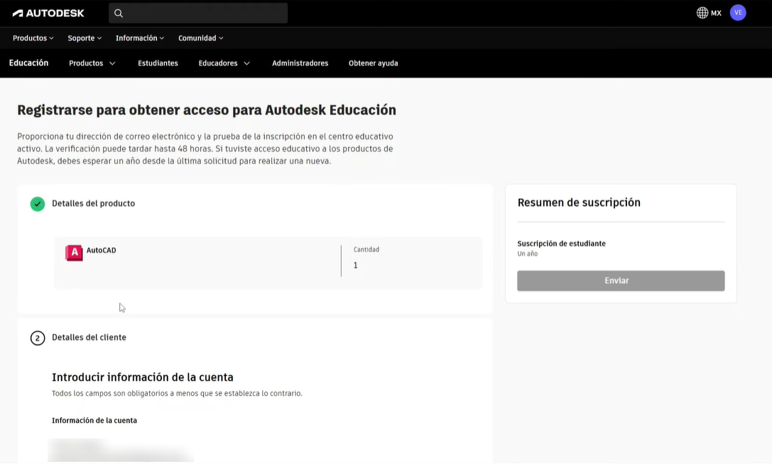 obtener acceso para autodesk educacion