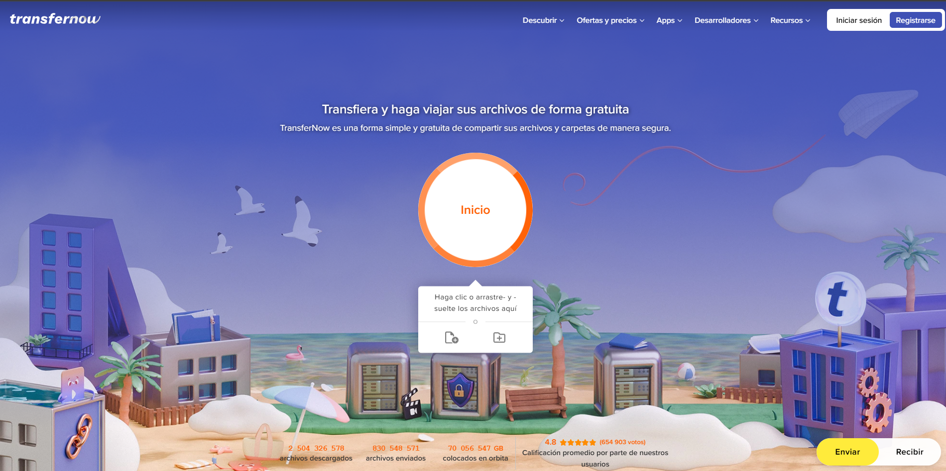 transfernow – alternativa a WeTransfer gratis