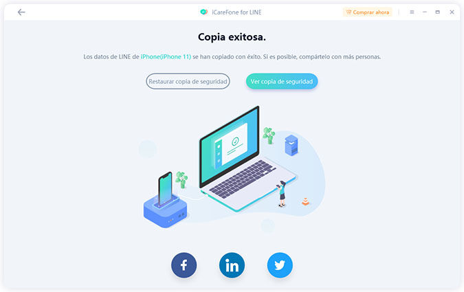 line sticker maker - respaldando line al pc