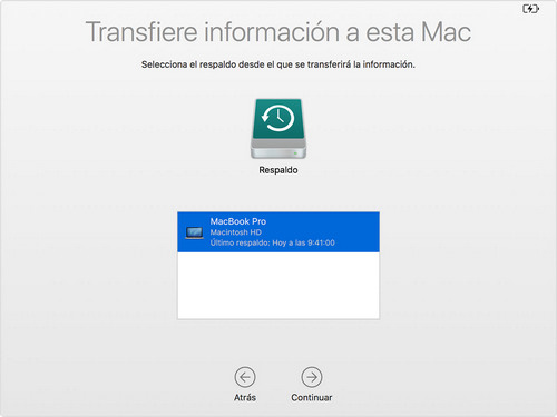 respaldo de mac