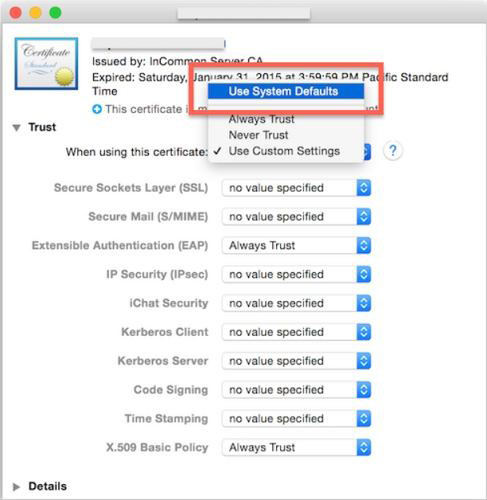 Usar valores predeterminados del sistema