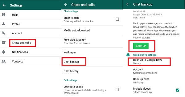 copia de seguridad de WhatsApp en Google Drive para Android