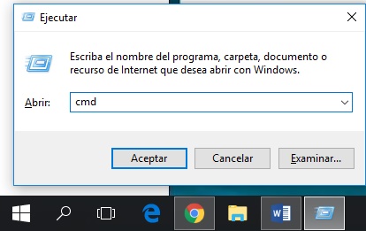 ejecutar cmd