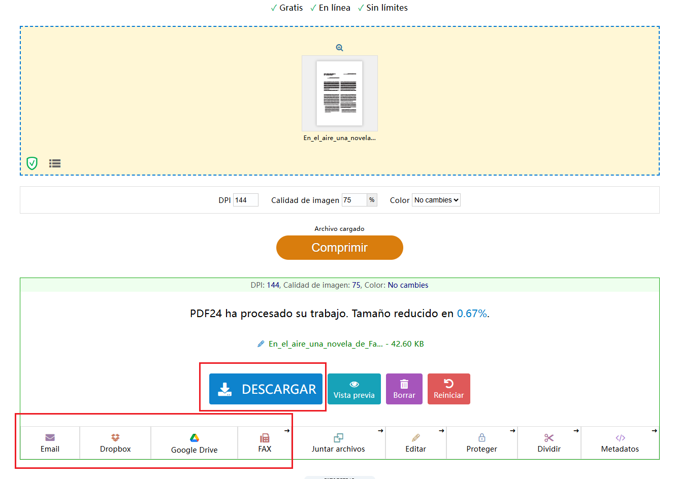 descargar pdf de pdf24 tools