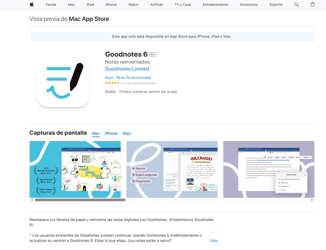 goodnotes 6 aplicación para editar pdf en ipad gratis