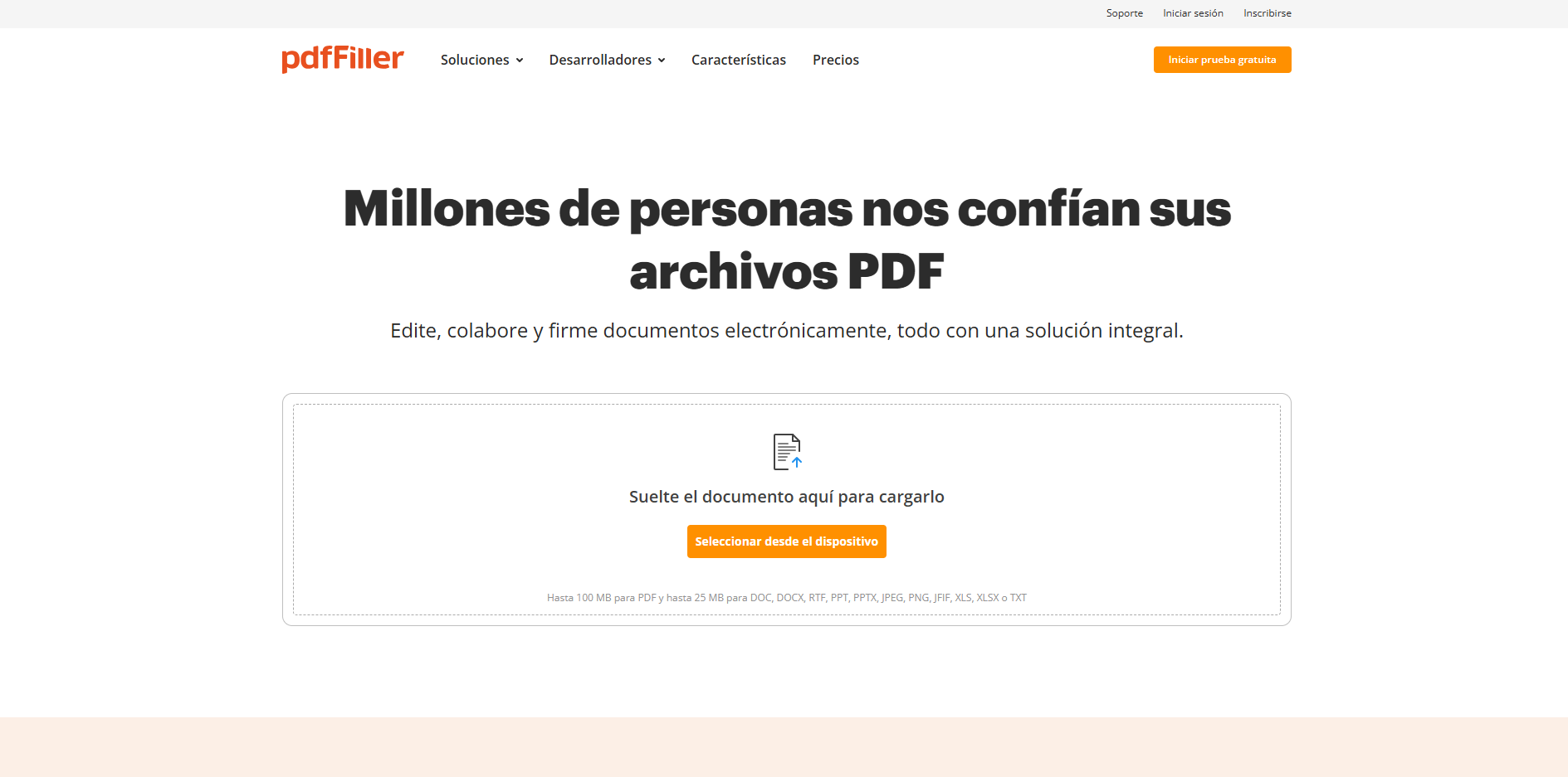 pdffiller - editor de pdf gratuito español