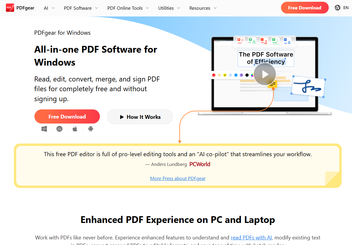 pdfgear editor de pdf para mac gratis
