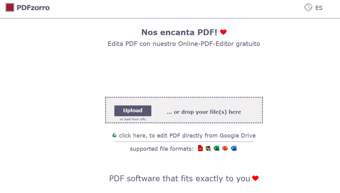 pdfzorro editor pdf online gratis
