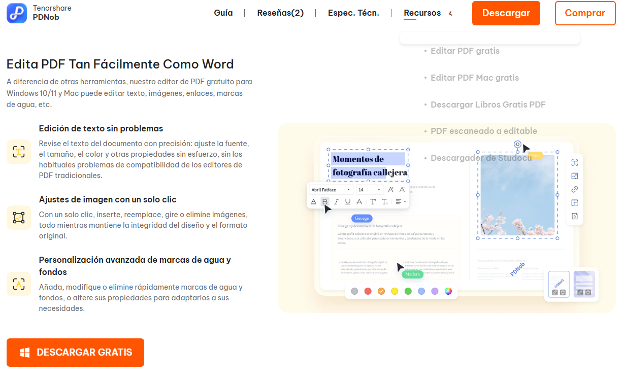 pdnob editor de pdf gratis para pc