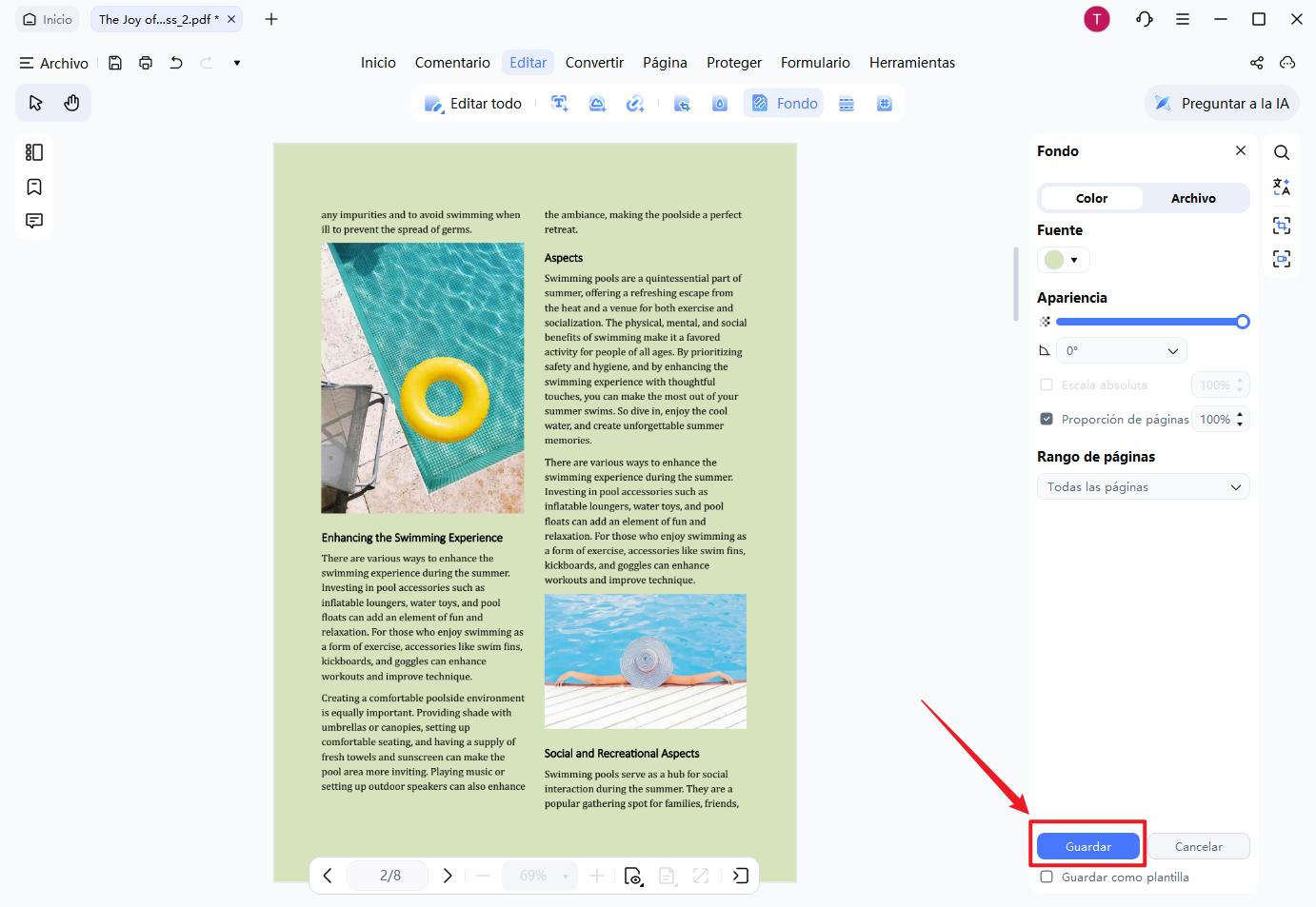 aplicar fondo a pdf