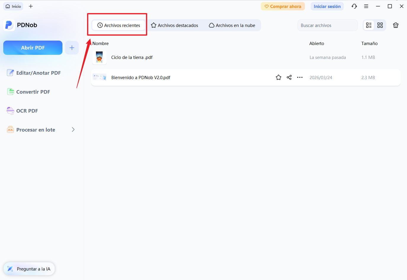 archivos pdf recientes
