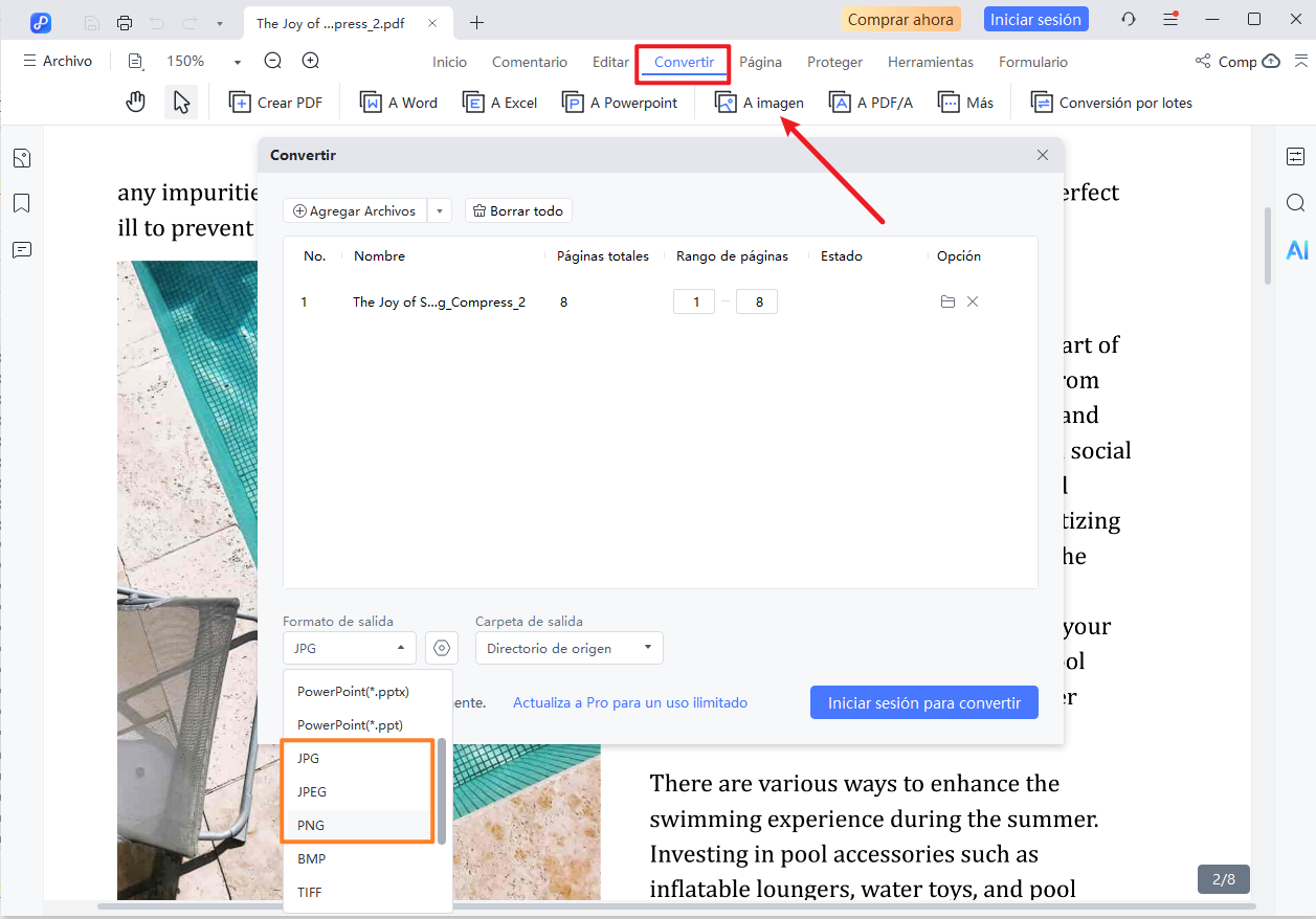 convertir manga en pdf a otros formatos