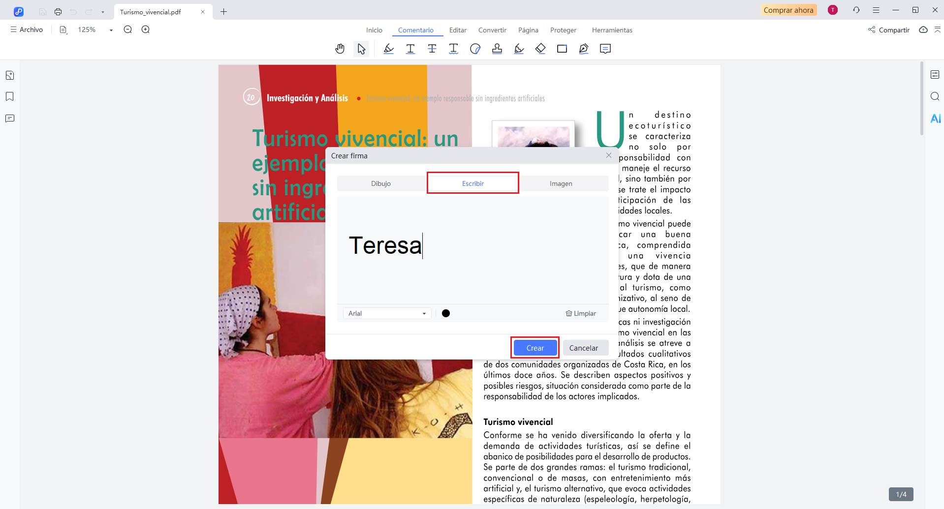 create signature write
