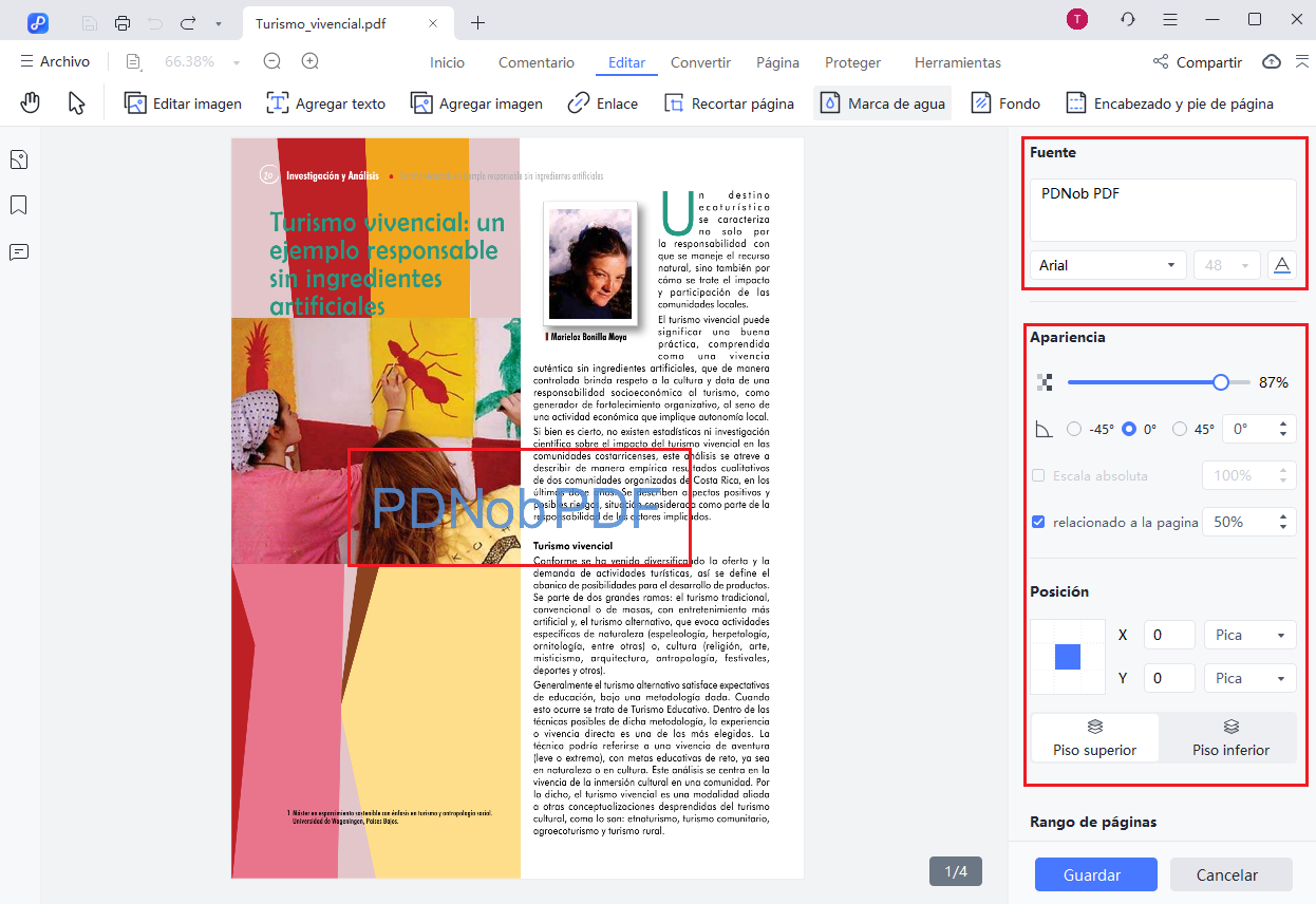 edit watermark settings