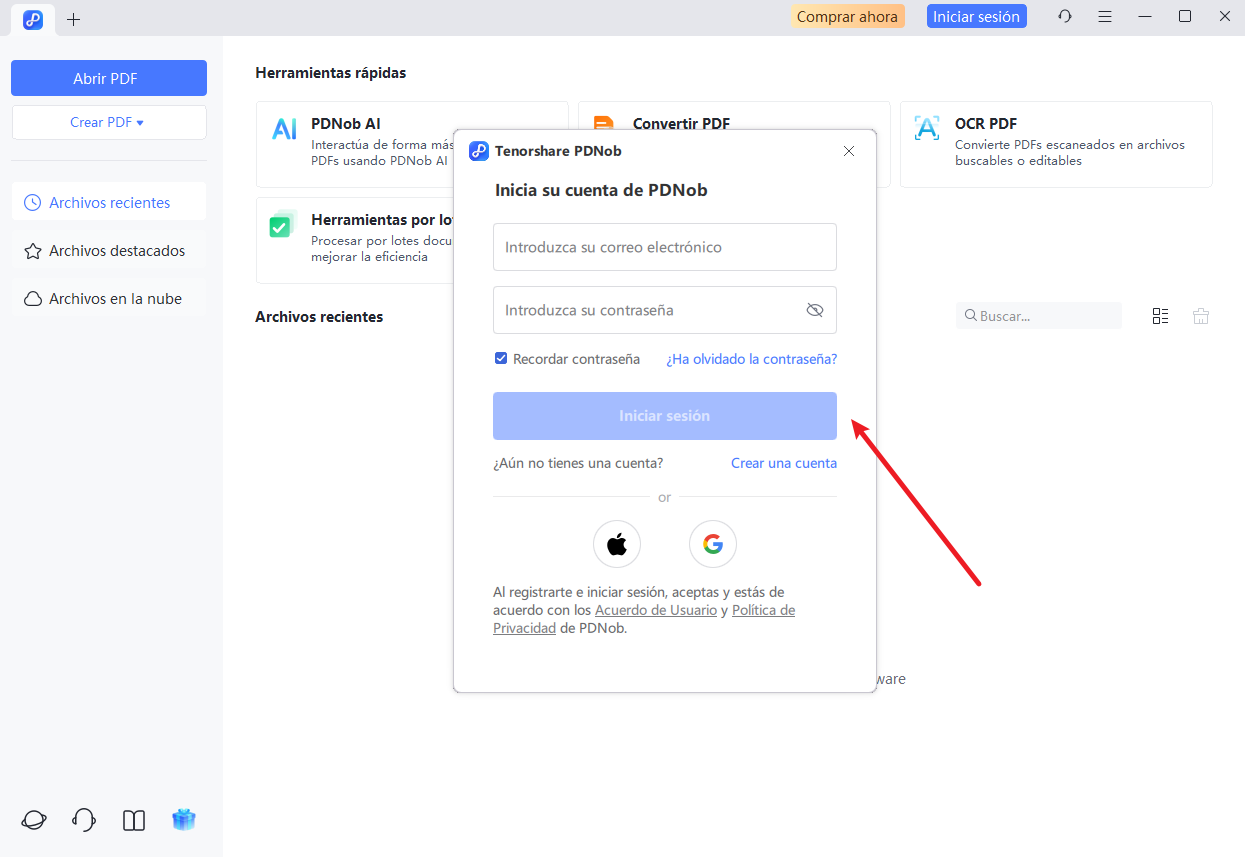 log in pdnob