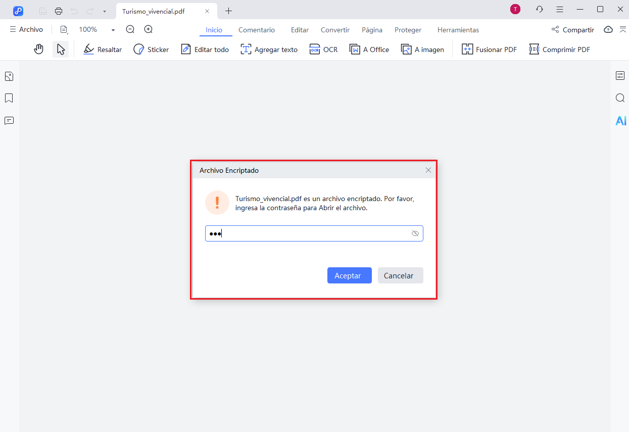open a protected pdf