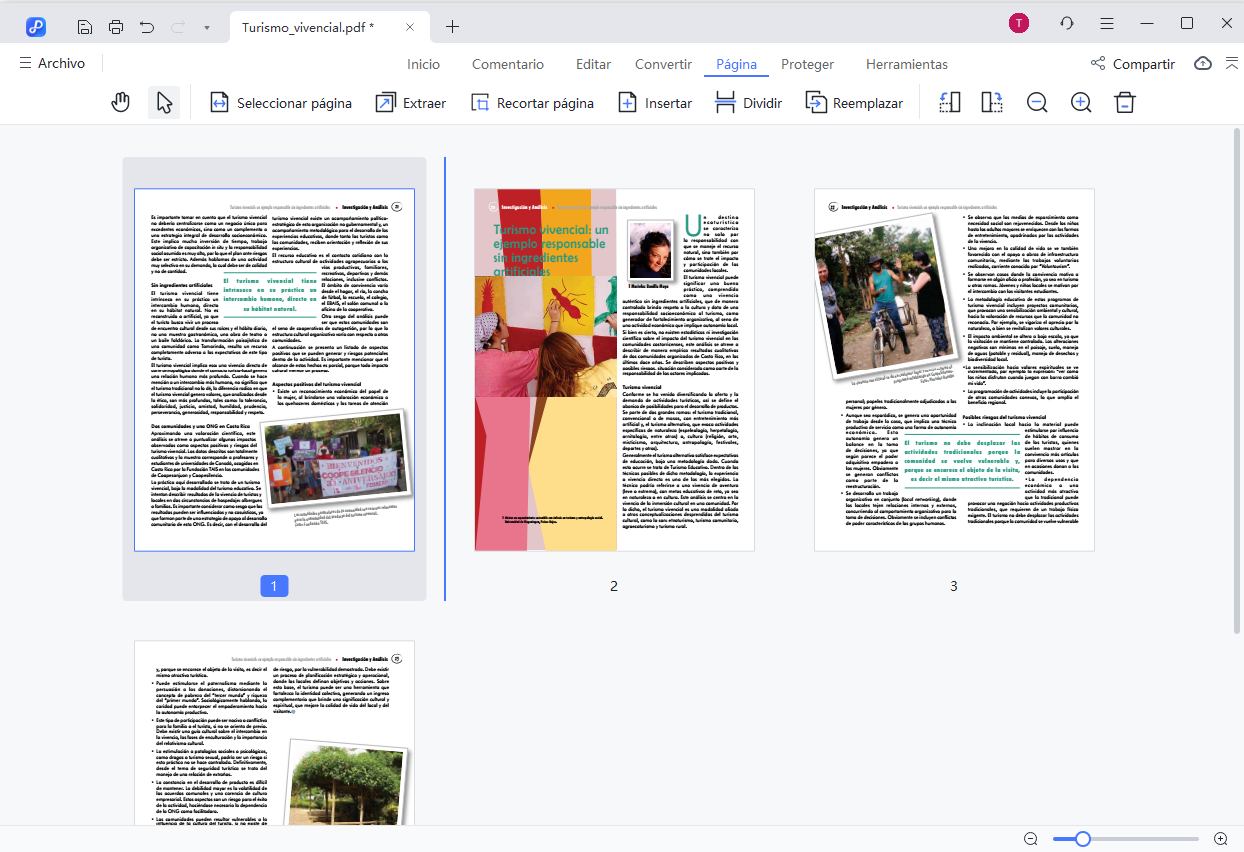 reorder pages