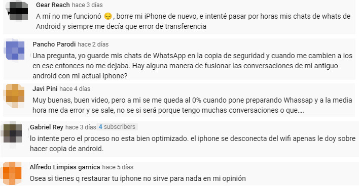 move to ios no funciona