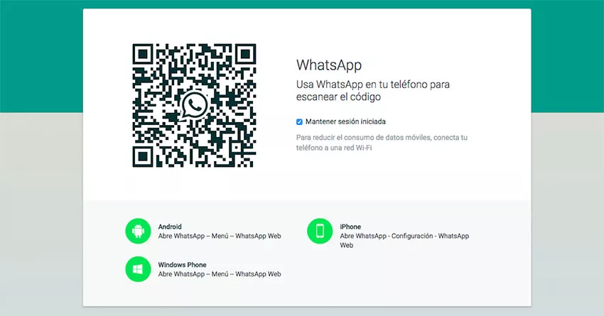 usar WhatsApp web sin celular