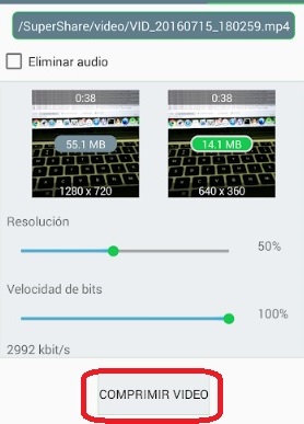 enviar videos largos de whatsapp vía WeTransfer