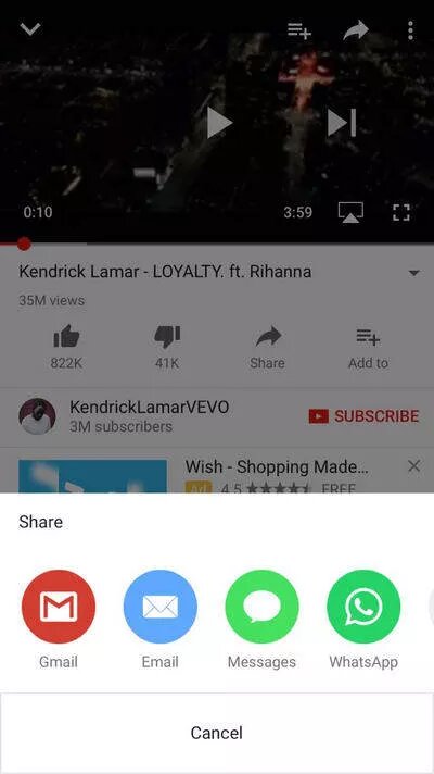 compartir videos de youtube a whatsapp