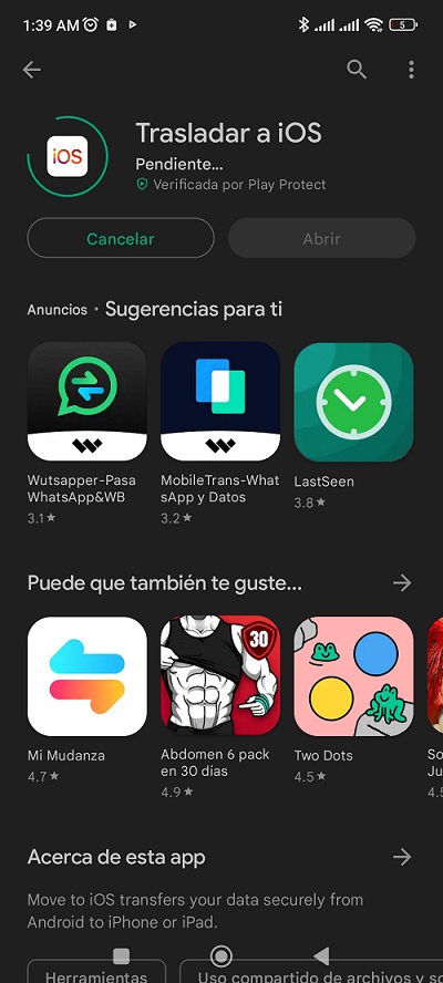 create backup on android