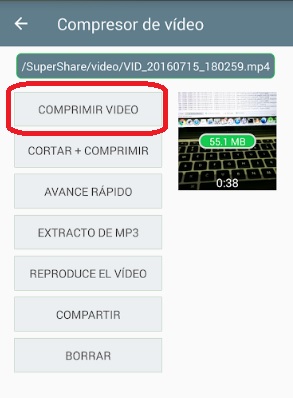 enviar videos de whatsapp a través de WeTransfer