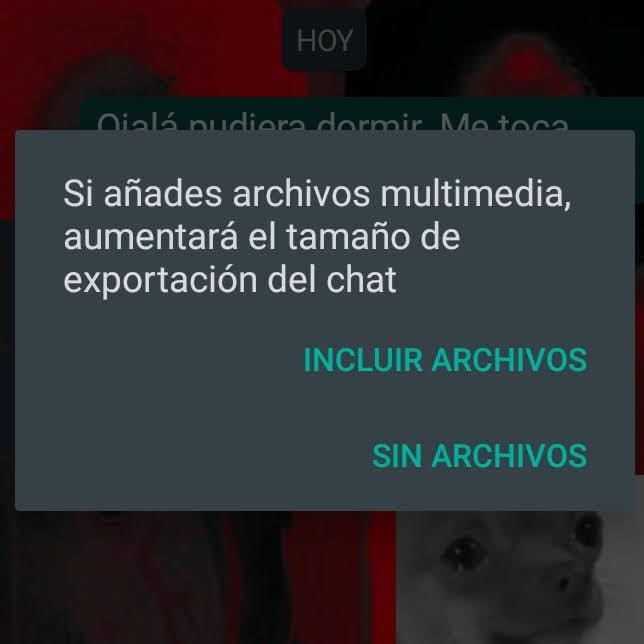 seleccionar los archivos en chats de whatsapp