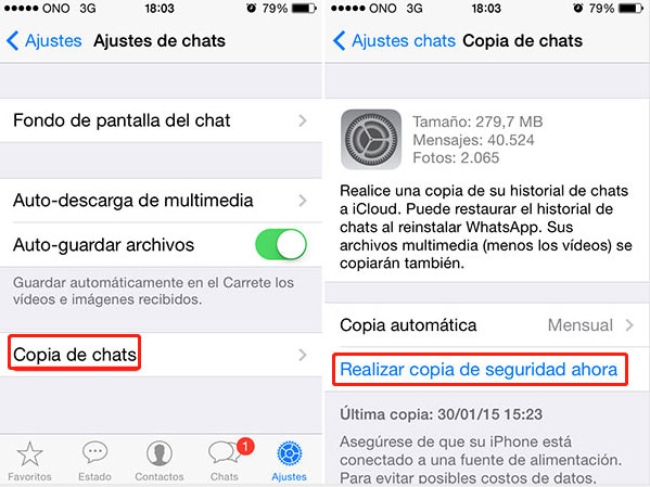 copia de seguridad whatsapp iphone a android