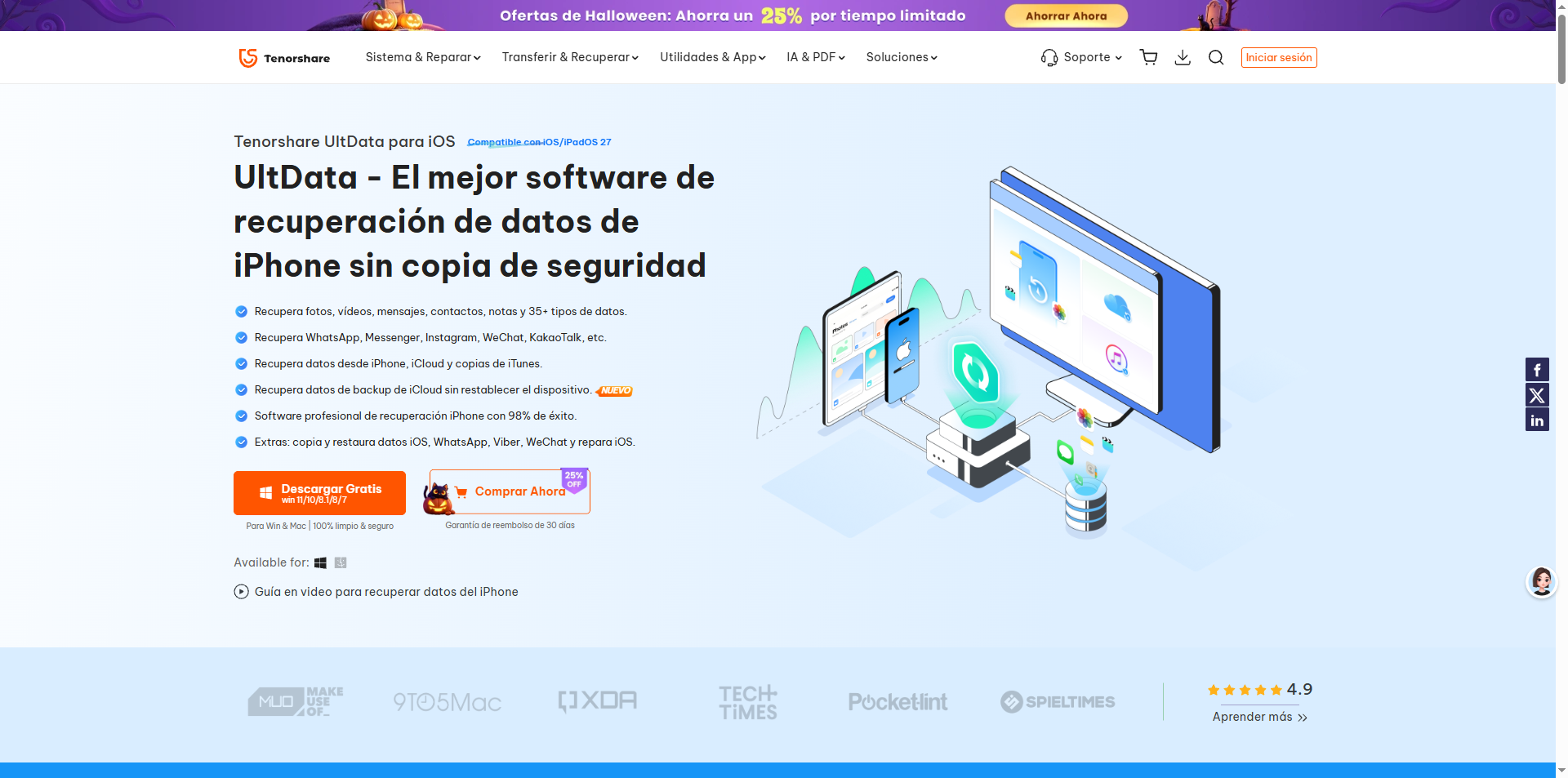 ultdata whatsapp recuperar