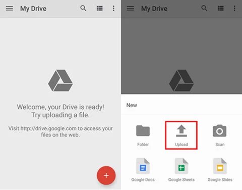 enviar videos desde google drive