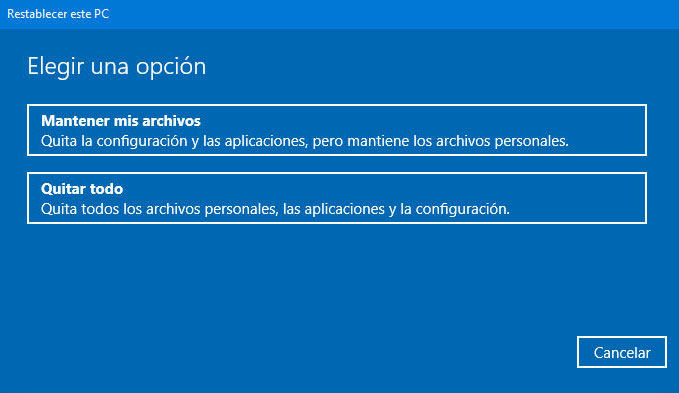escoger que archivos quieres conservar